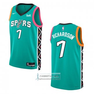 Camiseta San Antonio Spurs Josh Richardson NO 7 Ciudad 2022-23 Verde