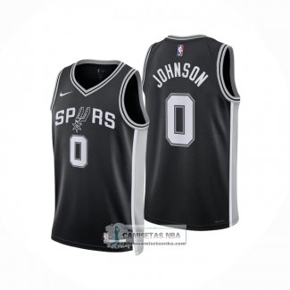Camiseta San Antonio Spurs Keldon Johnson NO 0 Icon 2025-26 Negro