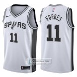 Camiseta Spurs Bryn Forbes Swingman Association 2017-18 Blanco