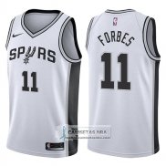 Camiseta Spurs Bryn Forbes Swingman Association 2017-18 Blanco