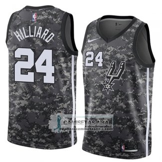 Camiseta Spurs Darrun Hilliard Ciudad 2018 Gris