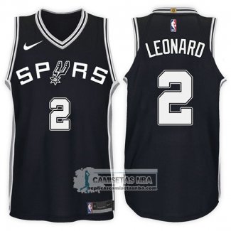 Camiseta Spurs Kawhi Leonard 2017-18 Negro