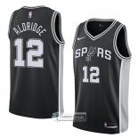 Camiseta Spurs Lamarcus Aldridge Icon 2017-18 Negro