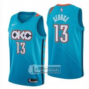 Camiseta Thunder Paul George Ciudad 2018-19 Azul