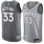 Camiseta Timberwolves Keita Bates Diop Ciudad 2017-18 Gris