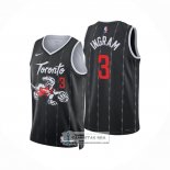 Camiseta Toronto Raptors Brandon Ingram NO 3 Ciudad 2025-26 Negro