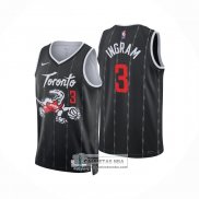 Camiseta Toronto Raptors Brandon Ingram NO 3 Ciudad 2025-26 Negro