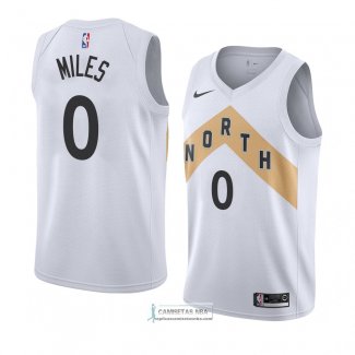 Camiseta Toronto Raptors C.j. Miles Ciudad 2018 Blanco