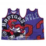 Camiseta Toronto Raptors Fred Vanvleet Mitchell & Ness Big Face Violeta