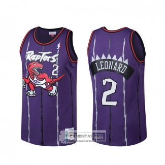 Camiseta Toronto Raptors Kawhi Leonard Hardwood Classics Violeta