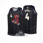 Camiseta Toronto Raptors Scottie Barnes NO 4 Ciudad 2024-25 Negro