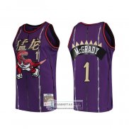 Camiseta Toronto Raptors Tracy Mcgrady Mitchell & Ness 1998-99 Violeta