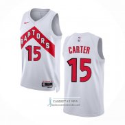 Camiseta Toronto Raptors Vince Carter NO 15 Association 2022-23 Blanco