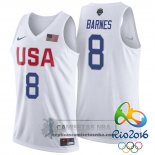 Camiseta USA 2016 Barnes Blanco