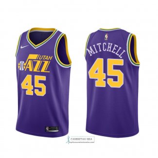 Camiseta Utah Jazz Donovan Mitchell Classic 2018-19 Violeta