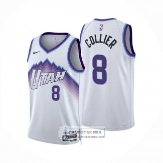 Camiseta Utah Jazz Isaiah Collier NO 8 Association 2025-26 Blanco