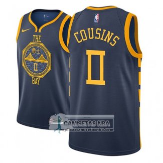 Camiseta Warriors Demarcus Cousins Ciudad 2018-19 Azul