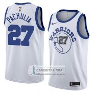 Camiseta Warriors Zaza Pachulia Hardwood Classic 2018 Blanco