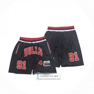 Pantalone Chicago Bulls Mitchell & Ness Just Don 1996-97 Negro