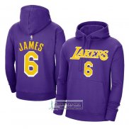 Sudaderas con Capucha Los Angeles Lakers LeBron James Violeta