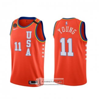 Camiseta 2020 Rising Star Trae Young USA Rojo