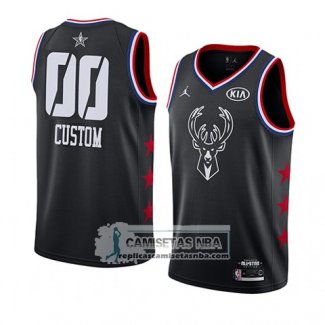 Camiseta All Star 2019 Milwaukee Bucks Personalizada Negro