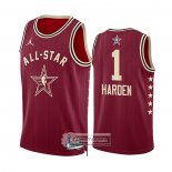 Camiseta All Star 2024 Los Angeles Clippers James Harden NO 1 Rojo