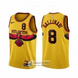 Camiseta Atlanta Hawks Danilo Gallinari NO 8 Ciudad 2021-22 Amarillo