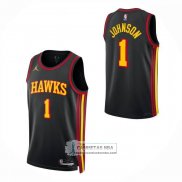 Camiseta Atlanta Hawks Jalen Johnson NO 1 Statement 2026-27 Negro