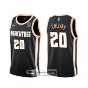 Camiseta Atlanta Hawks John Collins Ciudad Negro