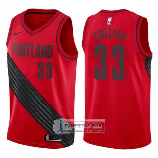 Camiseta Blazers Zach Collins Statement 2017-18 Rojo