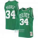 Camiseta Boston Celtics Paul Pierce NO 34 Hardwood Classics Throwback Verde