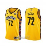 Camiseta Brooklyn Nets Biggie Ciudad 2020-21 Amarillo