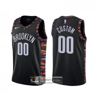 Camiseta Brooklyn Nets Personalizada Ciudad Negro
