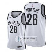 Camiseta Brooklyn Nets Spencer Dinwiddie Association Edition Blanco