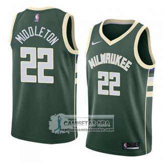 Camiseta Bucks Khris Middleton Icon 2018 Verde