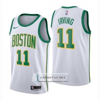 Camiseta Celtics Kyrie Irving Ciudad 2018-19 Blanco