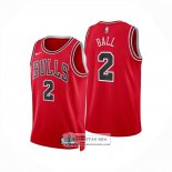 Camiseta Chicago Bulls Lonzo Ball NO 2 Icon 2024-25 Rojo