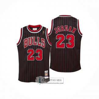 Camiseta Chicago Bulls Michael Jordan NO 23 Autentico 1996-97 Negro