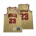 Camiseta Chicago Bulls Michael Jordan NO 23 Mitchell & Ness 1995-96 Oro