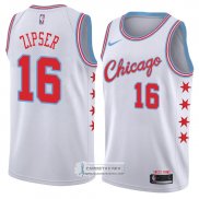 Camiseta Chicago Bulls Paul Zipser Ciudad 2018 Blanco