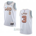Camiseta Cleveland Cavaliers Caris Levert NO 3 Ciudad 2022-23 Blanco