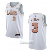 Camiseta Cleveland Cavaliers Caris Levert NO 3 Ciudad 2022-23 Blanco