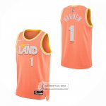 Camiseta Cleveland Cavaliers James Harden NO 1 Ciudad 2025-26 Naranja