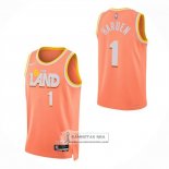Camiseta Cleveland Cavaliers James Harden NO 1 Ciudad 2025-26 Naranja