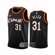 Camiseta Cleveland Cavaliers Jarrett Allen Ciudad 2020-21 Negro