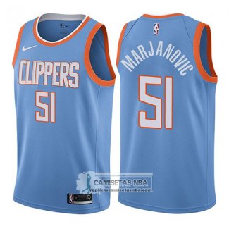 Camiseta Clippers Boban Marjanovic Ciudad 2017-18 Azul