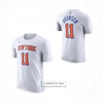 Camiseta Corta Manga New York Knicks Jalen Brunson NO 11 Blanco
