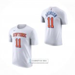 Camiseta Corta Manga New York Knicks Jalen Brunson NO 11 Blanco