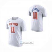 Camiseta Corta Manga New York Knicks Jalen Brunson NO 11 Blanco